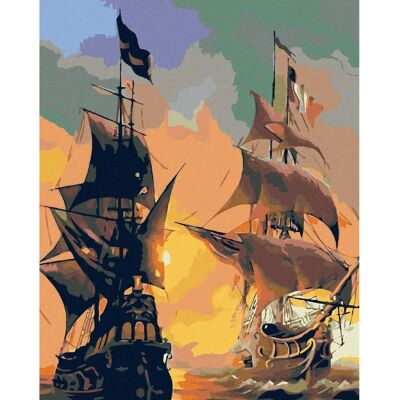 Zuty - Diamantové malování - Lodě na moři a západ Slunce - 40x50 cm - Diamond painting kit Zuty - Diamantové malování - Lodě na moři a západ Slunce - 40x50 cm - Diamond painting kit
