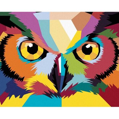 Zuty - POP ART SOVA - 40x50 cm - Diamantové malování kit Zuty - POP ART SOVA - 40x50 cm - Diamantové malování kit