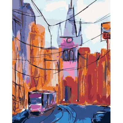 Zuty - PRAHA PRAŠNÁ BRÁNA 40x50 cm - 40x50 cm - Malování podle čísel sady Zuty - PRAHA PRAŠNÁ BRÁNA 40x50 cm - 40x50 cm - Malování podle čísel sady