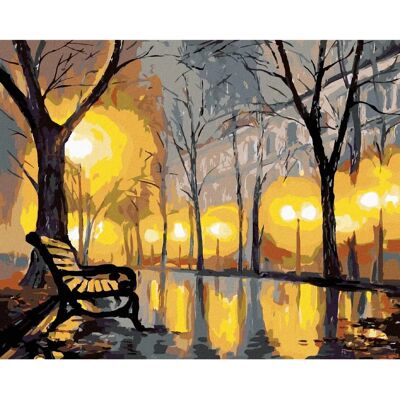 Zuty - PODZIMNÍ PARK A LAVIČKA - 40x50 cm Zuty - PODZIMNÍ PARK A LAVIČKA - 40x50 cm