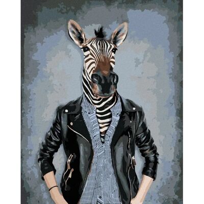 Zuty - ZEBRA V OBLEČENÍ - Rozměr 40x50 cm - Diamantové malování kit Zuty - ZEBRA V OBLEČENÍ - Rozměr 40x50 cm - Diamantové malování kit