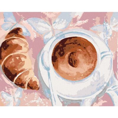 Zuty - KÁVA A CROISSANT V PAŘÍZI - 40x50 cm Zuty - KÁVA A CROISSANT V PAŘÍZI - 40x50 cm