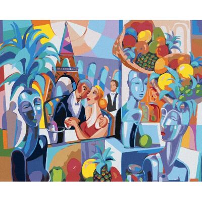 Zuty - ABSTRAKTNÍ RESTAURACE V PAŘÍZI - 40x50 cm Zuty - ABSTRAKTNÍ RESTAURACE V PAŘÍZI - 40x50 cm