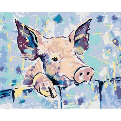 Zuty - ŠŤASTNÉ PRASÁTKO - 40x50 cm - plátno bez rámu - diamantové malování sada Zuty - ŠŤASTNÉ PRASÁTKO - 40x50 cm - plátno bez rámu - diamantové malování sada