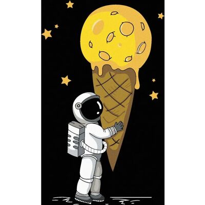 Zuty - Astronaut se zmrzlinou - 40x50 cm - bez rámu - Diamond painting Zuty - Astronaut se zmrzlinou - 40x50 cm - bez rámu - Diamond painting