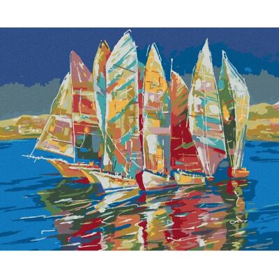 Zuty Diamantové malování - BAREVNÉ PLACHETNICE - 40x50 cm - Frameless - Diamond painting kit Zuty Diamantové malování - BAREVNÉ PLACHETNICE - 40x50 cm - Frameless - Diamond painting kit
