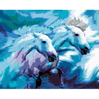 Zuty - DVA KONĚ V MODRÉ - 40x50 cm - Diamond Painting Kit Zuty - DVA KONĚ V MODRÉ - 40x50 cm - Diamond Painting Kit