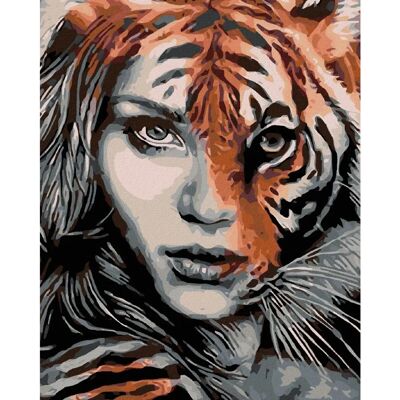 Zuty - TYGŘÍ ŽENA - 40x50 cm - bez rámu - Diamantové malování sada Zuty - TYGŘÍ ŽENA - 40x50 cm - bez rámu - Diamantové malování sada