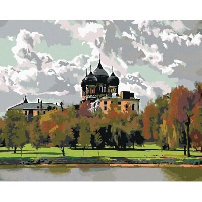 Zuty - ZÁMEČEK U ŘEKY - 40x50 cm - diamond painting Zuty - ZÁMEČEK U ŘEKY - 40x50 cm - diamond painting