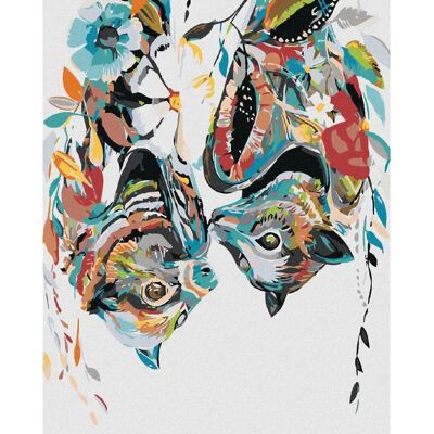 Zuty KVĚTINOVÍ NETOPÝŘI 40x50 cm Diamantové malování – sada Zuty KVĚTINOVÍ NETOPÝŘI 40x50 cm Diamantové malování – sada
