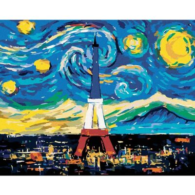 Zuty - EIFFELOVA VĚŽ PODLE VINCENTA VAN GOGHA - 40x50 cm - vypnuté plátno na rám - Diamond painting Zuty - EIFFELOVA VĚŽ PODLE VINCENTA VAN GOGHA - 40x50 cm - vypnuté plátno na rám - Diamond painting