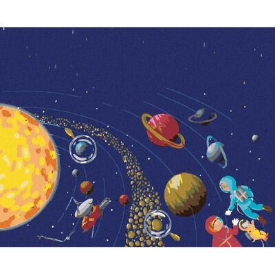 Zuty - VESMÍR A KOSMONAUTI - 40x50 cm - Diamond painting Zuty - VESMÍR A KOSMONAUTI - 40x50 cm - Diamond painting