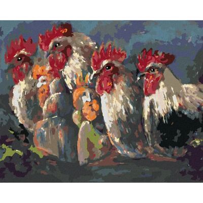 Zuty - KOHOUTI - 40x50 cm - Sada diamantového malování Zuty - KOHOUTI - 40x50 cm - Sada diamantového malování