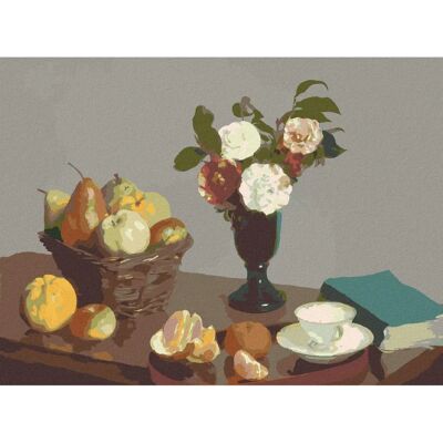 Zuty - Zátiší (H. Fantin-Latour) - Diamantové malování Zuty - Zátiší (H. Fantin-Latour) - Diamantové malování