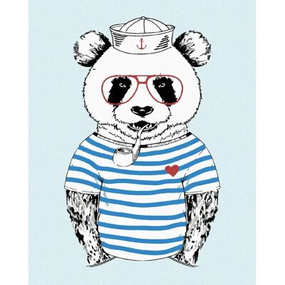 Zuty - NÁMOŘNÍK PANDA - 40x50 cm - Vypnuté plátno - Diamantové malování Zuty - NÁMOŘNÍK PANDA - 40x50 cm - Vypnuté plátno - Diamantové malování