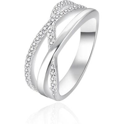 Agato Silbersring mit Zirkonen - Ring, Serviettenring & Halter Agato Silbersring mit Zirkonen - Ring, Serviettenring & Halter