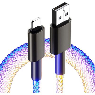 MXM - Cablu - RGB iluminare în fundal - cablu de încărcare USB/Lightning MXM - Cablu - RGB iluminare în fundal - cablu de încărcare USB/Lightning