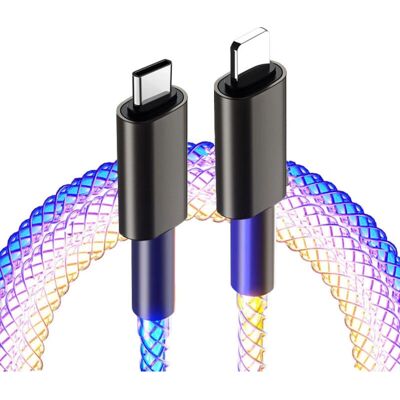 MXM - USB-C/Lightning Cable - RGB Backlit - 1m - Cable MXM - USB-C/Lightning Cable - RGB Backlit - 1m - Cable