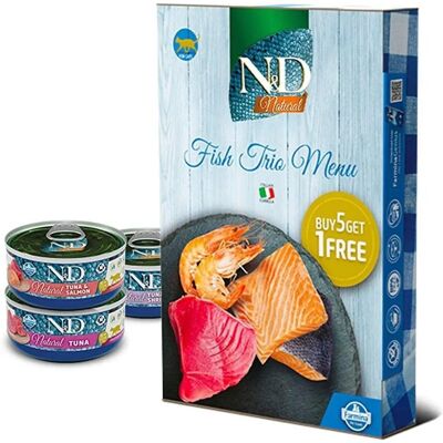 Farmina N&D Fish Trio - Cibo umido, 6x70g Farmina N&D Fish Trio - Cibo umido, 6x70g