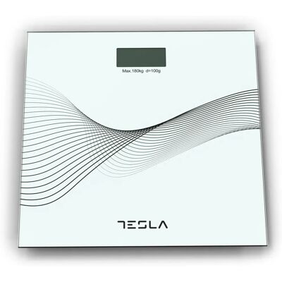 Balance personnelle Tesla BS103W - Numérique, 180kg, Blanc - Publicité Balance personnelle Tesla BS103W - Numérique, 180kg, Blanc - Publicité
