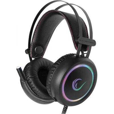 Słuchawki Rampage Stormy RGB - Surround 7.1, Mikrofon, USB, Czarny Słuchawki Rampage Stormy RGB - Surround 7.1, Mikrofon, USB, Czarny