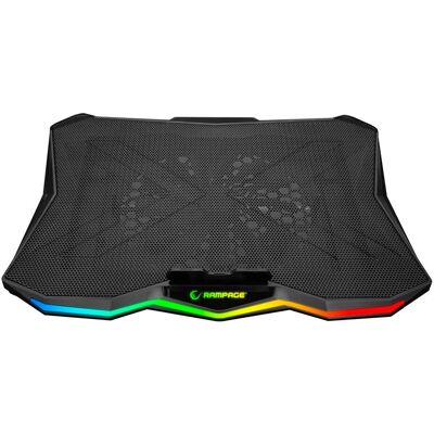 Chłodzenie Notebook Rampage 15-17 cali z RGB i Regulowanym Pochyleniem Chłodzenie Notebook Rampage 15-17 cali z RGB i Regulowanym Pochyleniem