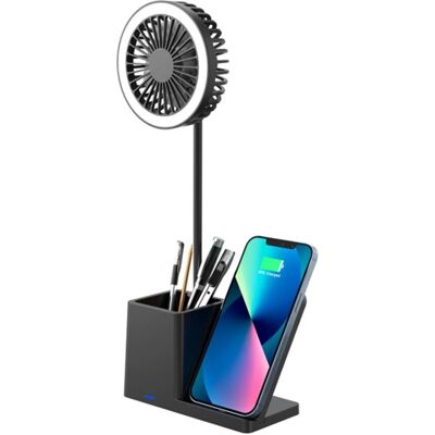 S-LINK SL-M9055 Ventilator de Birou Fără Fir - 10W Negru S-LINK SL-M9055 Ventilator de Birou Fără Fir - 10W Negru