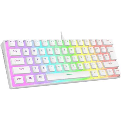 Rampage Radiant K11 Biały RGB Szary - Klawiatura Rampage Radiant K11 Biały RGB Szary - Klawiatura