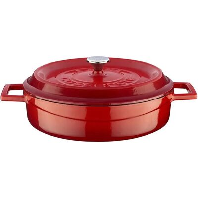 Lava Metal Červená Litinová Pekáč - 24cm, 2,4L - Všechny Plotny Lava Metal Červená Litinová Pekáč - 24cm, 2,4L - Všechny Plotny