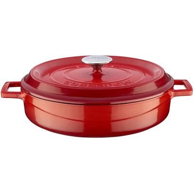 Living Space Luxuries Mělký hrnec na lávu - 28cm - Červený Living Space Luxuries Mělký hrnec na lávu - 28cm - Červený
