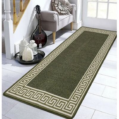 Smart Living Wholesale Ltd Green Cream Non-Slip Door Mat 67cm x 120cm Smart Living Wholesale Ltd Green Cream Non-Slip Door Mat 67cm x 120cm