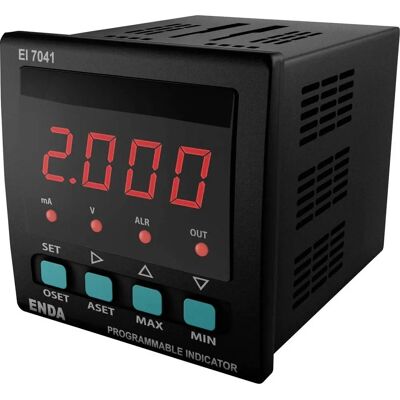 Enda EI7041-230-2R-12 Digitales Einbaumessgerät - 72x72 mm, LED-Anzeige, Universal-Eingang Enda EI7041-230-2R-12 Digitales Einbaumessgerät - 72x72 mm, LED-Anzeige, Universal-Eingang