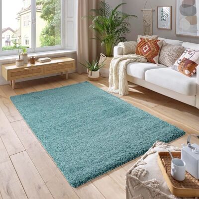 Smart Living Wholesale Ltd 80cm x 150cm Duck Egg Luxury Shaggy Rug Smart Living Wholesale Ltd 80cm x 150cm Duck Egg Luxury Shaggy Rug