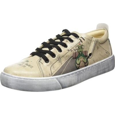 DOGO Women Vegan Leather Beige Sneakers Adventure Awaits Go Find It - Sneakers DOGO Women Vegan Leather Beige Sneakers Adventure Awaits Go Find It - Sneakers