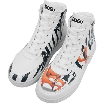 DOGO Weiße High Top Sneakers - Cuddling Season - Vegan - Damen DOGO Weiße High Top Sneakers - Cuddling Season - Vegan - Damen