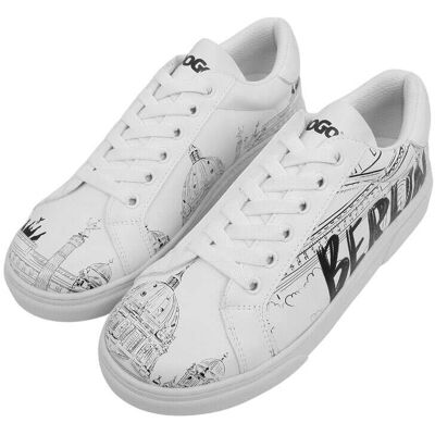Sneakers en cuir végétalien blanc pour femmes DOGO - Berlin Design 37 Sneakers en cuir végétalien blanc pour femmes DOGO - Berlin Design 37