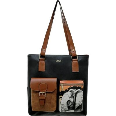 Sac Multi-Poches Vegane DOGO - 36cm x 8cm - Animaux Sauvages Sac Multi-Poches Vegane DOGO - 36cm x 8cm - Animaux Sauvages