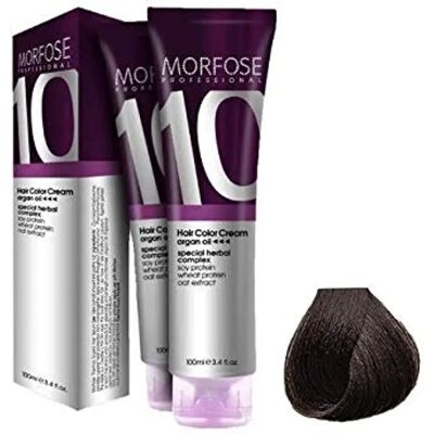 Morfose - Hair Color Cream 10 Argan Oil - Braun - 100 ml - Hair Color Cream Morfose - Hair Color Cream 10 Argan Oil - Braun - 100 ml - Hair Color Cream