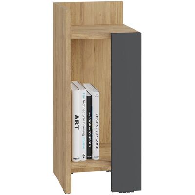 Decortie Elos Bedside Table Left Module - Oak Anthracite Grey - Bedside Table Decortie Elos Bedside Table Left Module - Oak Anthracite Grey - Bedside Table