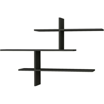 NADUVI Wall Shelf - 123x22x80 cm - Modern Anthracite NADUVI Wall Shelf - 123x22x80 cm - Modern Anthracite