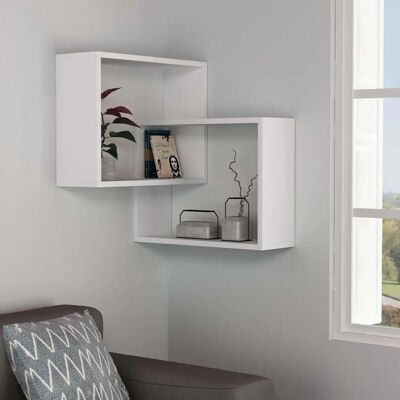 Decortie White Wall Shelf 60x68x20cm - Wall Shelf Decortie White Wall Shelf 60x68x20cm - Wall Shelf