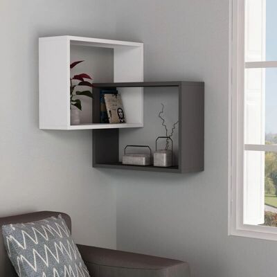 Livetastic Wall Shelf Antracit White 60/68/20 cm - Wall Shelf Livetastic Wall Shelf Antracit White 60/68/20 cm - Wall Shelf