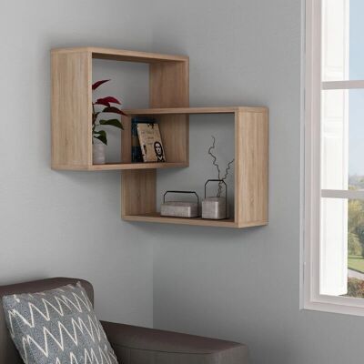 NADUVI Oak Wall Shelf 60x68x20 cm - Wall Shelf NADUVI Oak Wall Shelf 60x68x20 cm - Wall Shelf