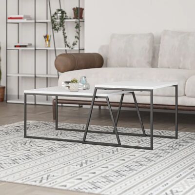 Decortie - Leyla - Weiß - 50x88x38 cm - Coffee table Decortie - Leyla - Weiß - 50x88x38 cm - Coffee table