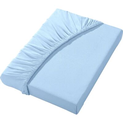 WÄSCHEPUR WITT-PBK Jersey Bettlaken - Baumwolle, Blau, 180x200cm - Bettwäsche WÄSCHEPUR WITT-PBK Jersey Bettlaken - Baumwolle, Blau, 180x200cm - Bettwäsche