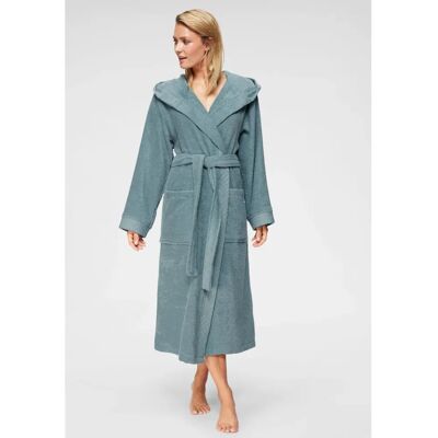 Andas Livia Blau Bademantel - Lang, Baumwolle, Kapuze Andas Livia Blau Bademantel - Lang, Baumwolle, Kapuze