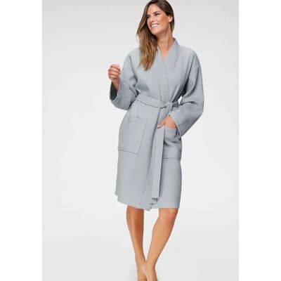 Andas Nora Unisex Bademantel - Kimono-Kragen, Waffelpiqué, 100% Baumwolle Andas Nora Unisex Bademantel - Kimono-Kragen, Waffelpiqué, 100% Baumwolle