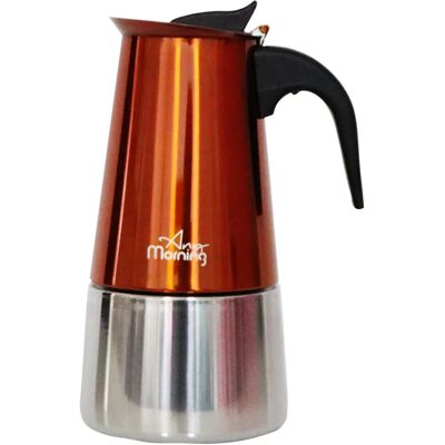 Any Morning FE001-6 - Cuivre - cafetière moka électrique - Publicité Any Morning FE001-6 - Cuivre - cafetière moka électrique - Publicité