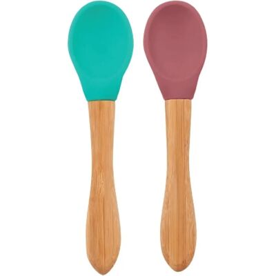 Set de Cuillères pour Bébé Minikoioi - Silicone et Bambou Écologiques - Publicité Set de Cuillères pour Bébé Minikoioi - Silicone et Bambou Écologiques - Publicité