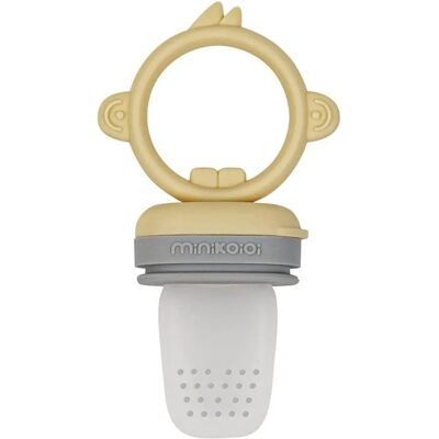Minikoioi Minikoioi Alimentador de Dente Cinza/Amarelo - Brinquedo de dentição Minikoioi Minikoioi Alimentador de Dente Cinza/Amarelo - Brinquedo de dentição